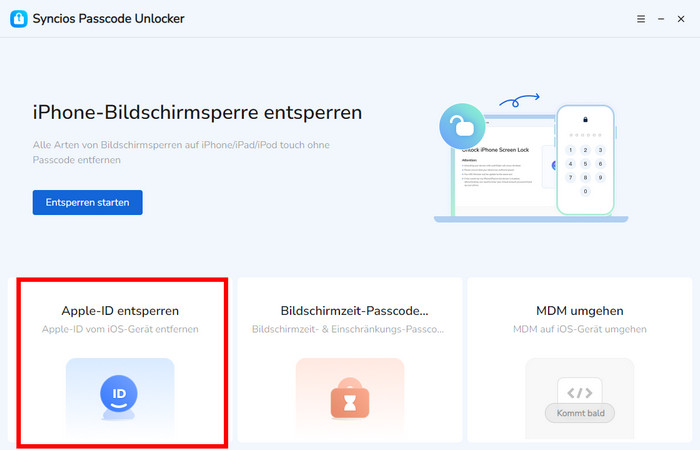 Apple-ID auswählen