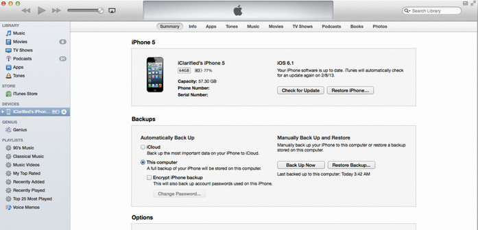 iPhone auf Mac mit iTunes sichern