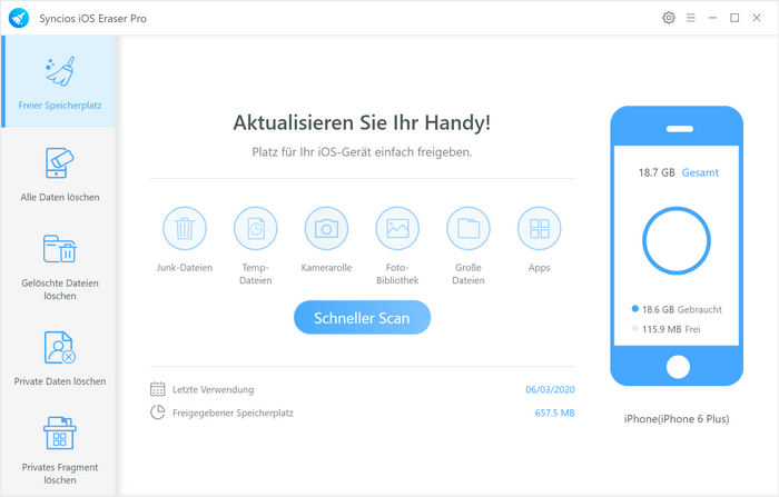 iOS Gerät anschließen