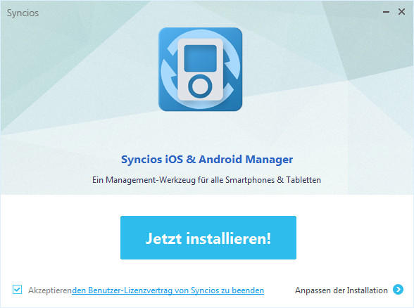 Installieren Syncios iOS Manager