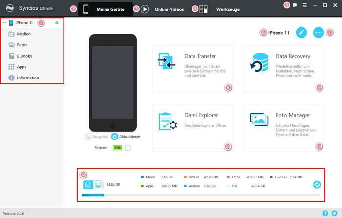 Installieren Sie Syncios iOS Manager